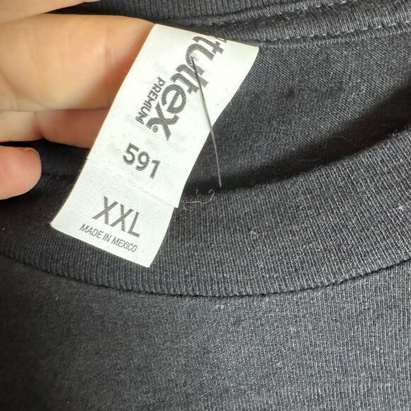 LAPOPART Word Art Snowman Graphic Tee NWT Black LS Cotton Size 2XL - Picture 4 of 5